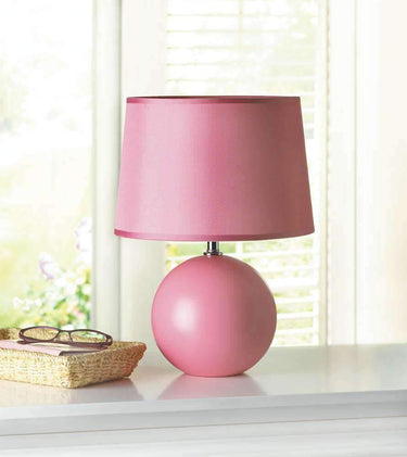 Pink Round Base Table Lamp - The Fox Decor